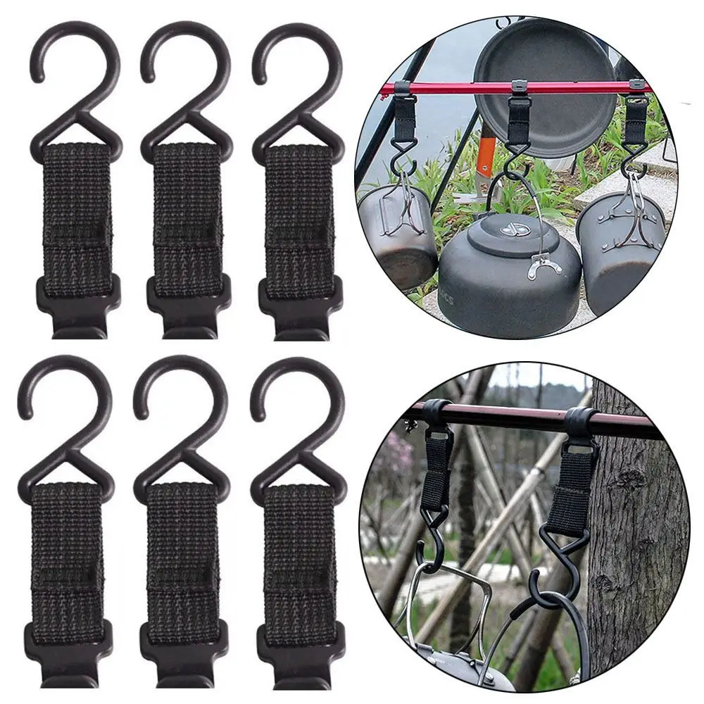 

Outdoor Camping Moveable Storage Hook Detachable Hanging Hook S-Shaped Finishing Hook Pot Pan Hanger Storage Rack Tool