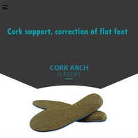 cork orthotic high arch support insoles eva pad arch support flat feet for plantar fasciitis women men orthopedic foot health