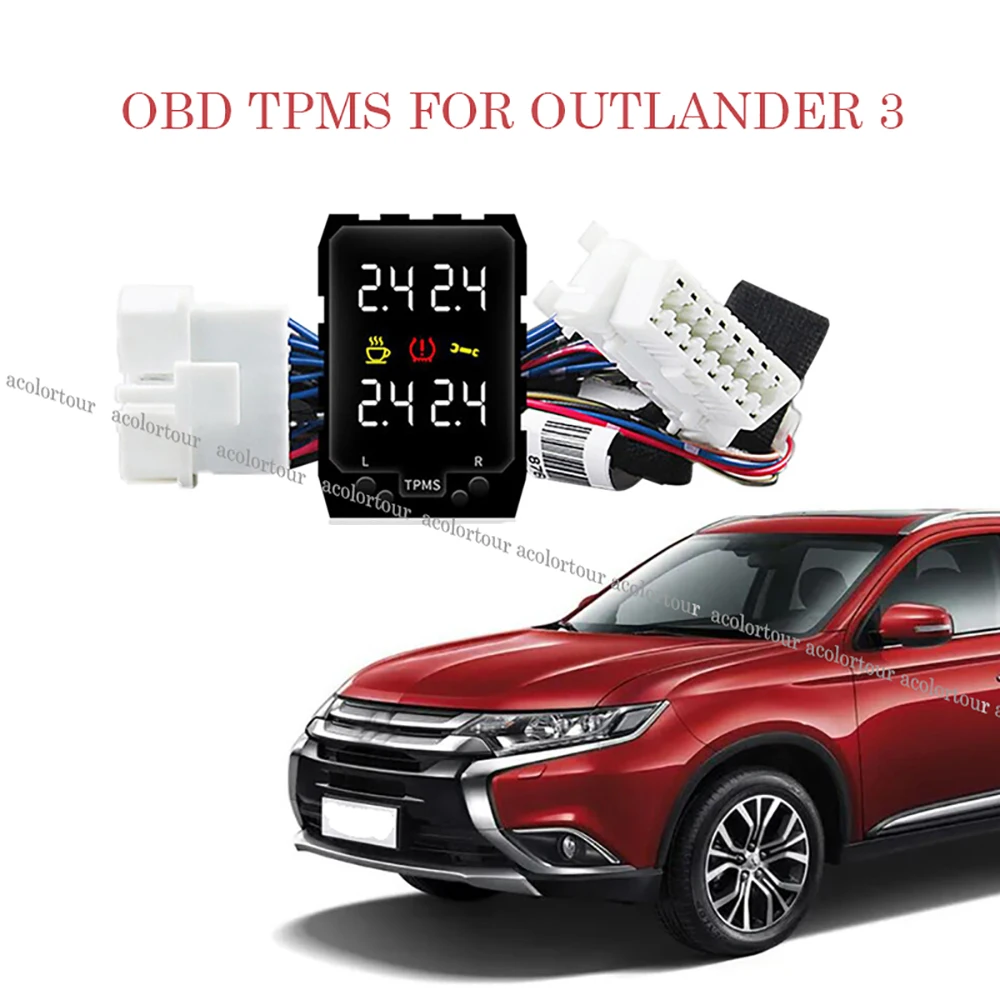 Система контроля давления в шинах OBD TPMS с цифровым ЖК-дисплеем для Mitsubishi Outlander 3 PHEV Mirage L200 Eclipse Cross Xpander