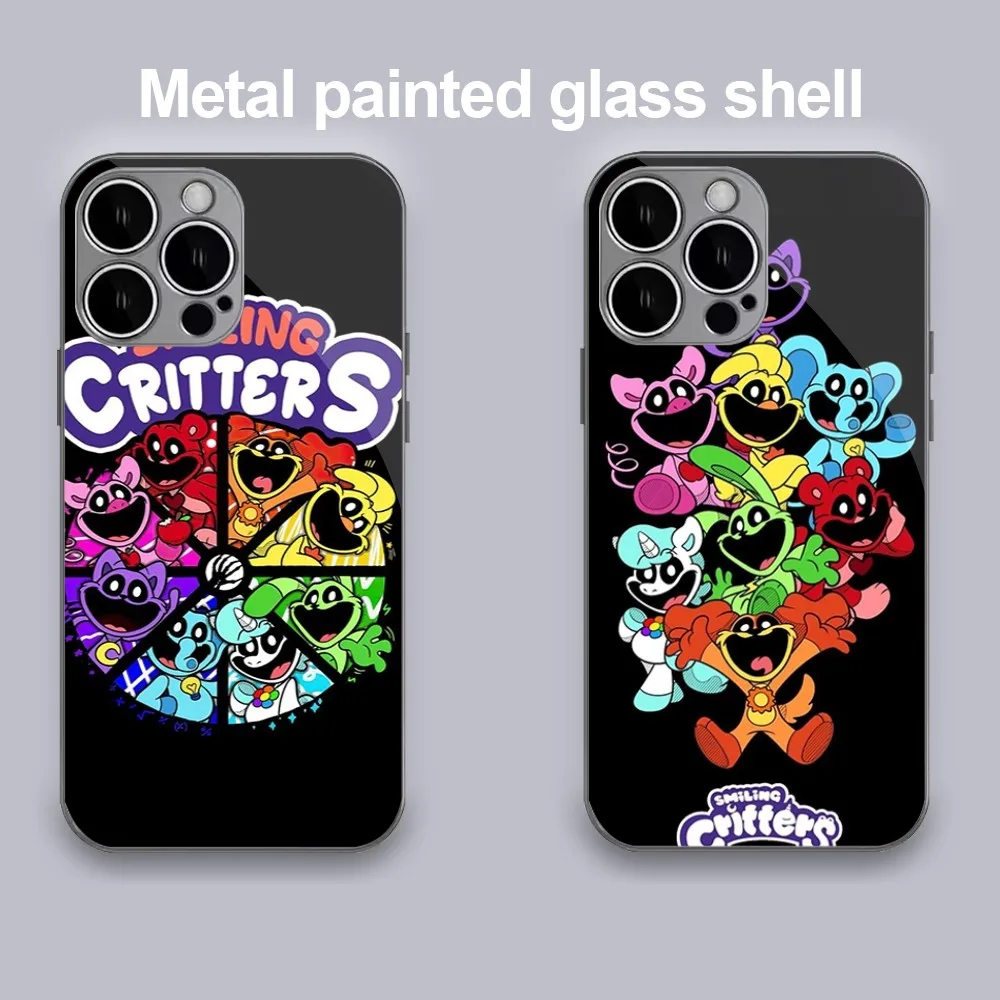 Чехол для телефона P-Poppies с улыбающимися животными iPhone 11 12 13 14 Mini Plus Pro Max