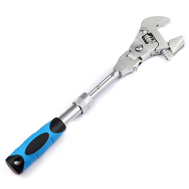 

Spot Goods 10 Inch 5In1 Ratchet 180 Degrees Adjustable Wrench Portable Torque Nut Repair Hand Tools For Household Water Pipe