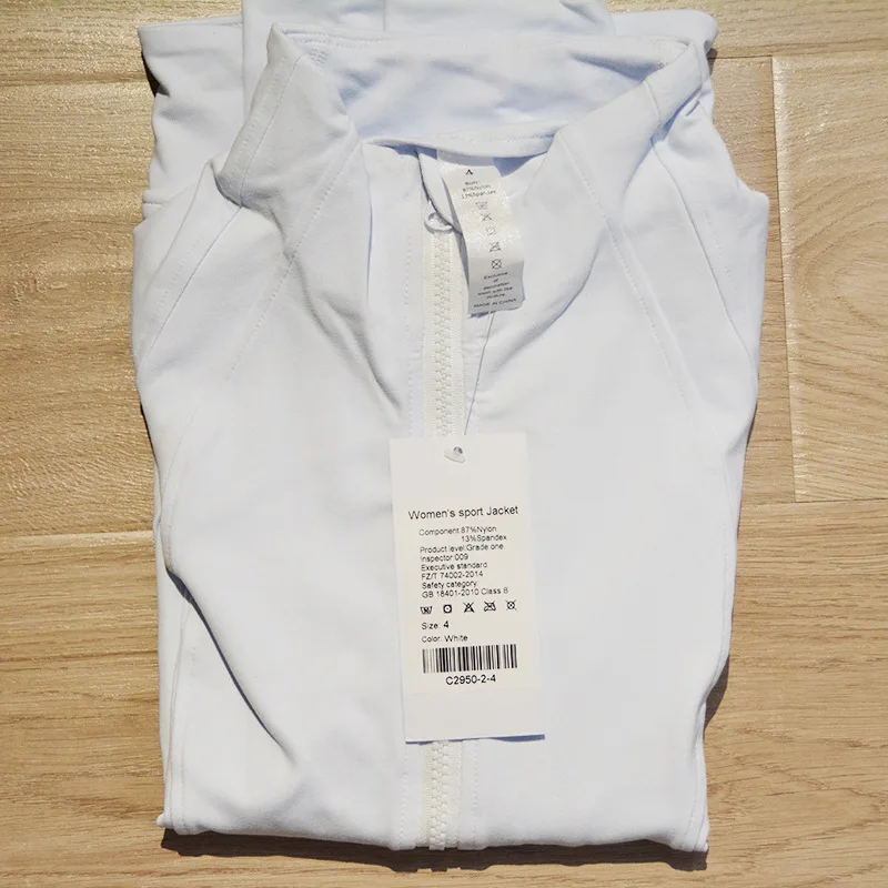 Solid Color Comprehensive Training Fitness Women Fitness Sports Jacket Front Zipper High Neck Zipper Long Sleeve Gym Yoga Coat