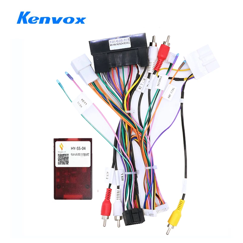 

Android автомобильный радиоприемник Canbus Box декодер для Hyundai sonata 2015 Kia Sportage Sorento 16-контактный жгут проводов разъем кабель питания hy-ss-04