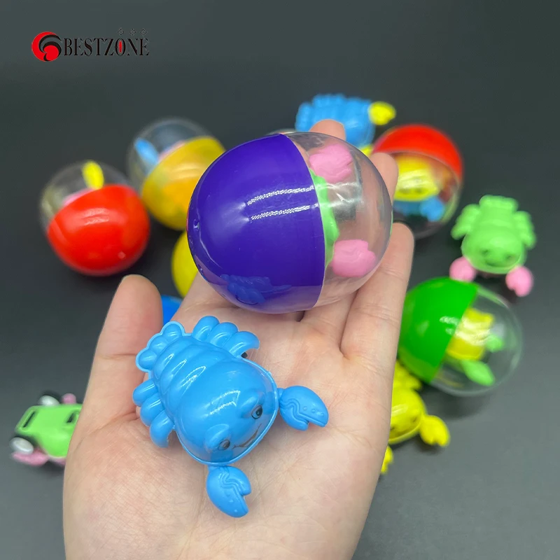 

Мяч-сюрприз + игрушки, пластиковые капсульные игрушки с игрушками для животных, автомобиль-лобстер, автомобиль для торгового автомата, 5 шт., 47*56 мм