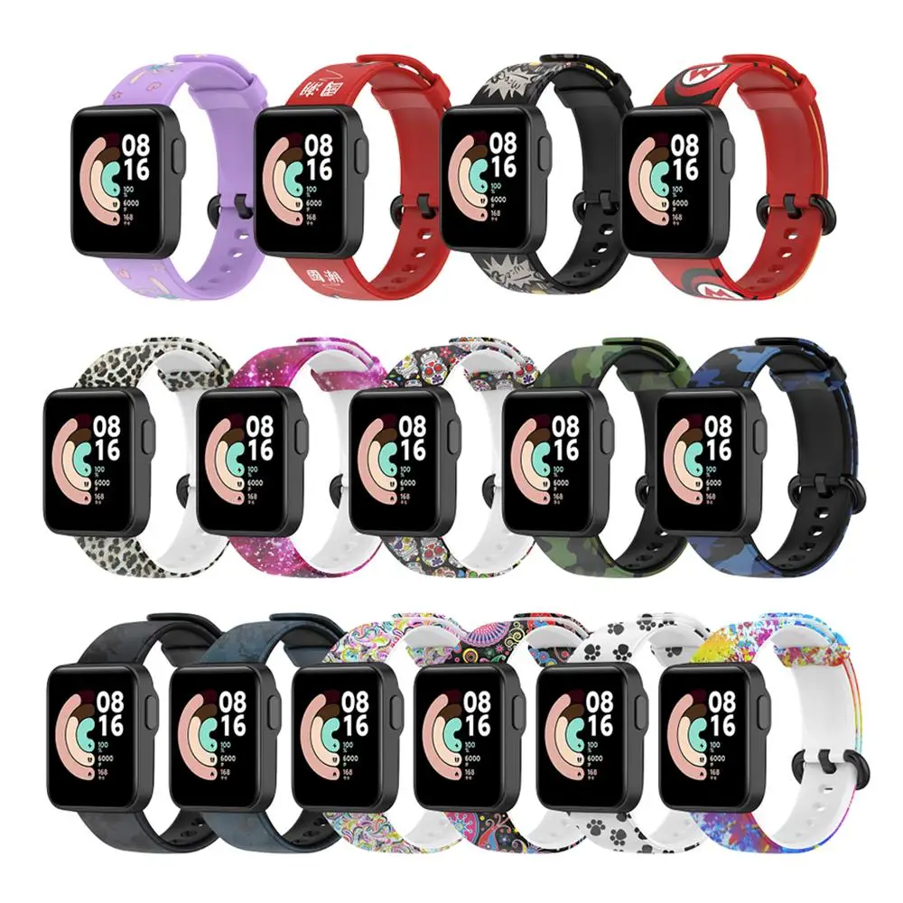 

Silicone Strap For Xiaomi Mi Watch Lite Sweatproof Replacement Braclet Straps Watermark Pattern Wristband For Redmi Watch
