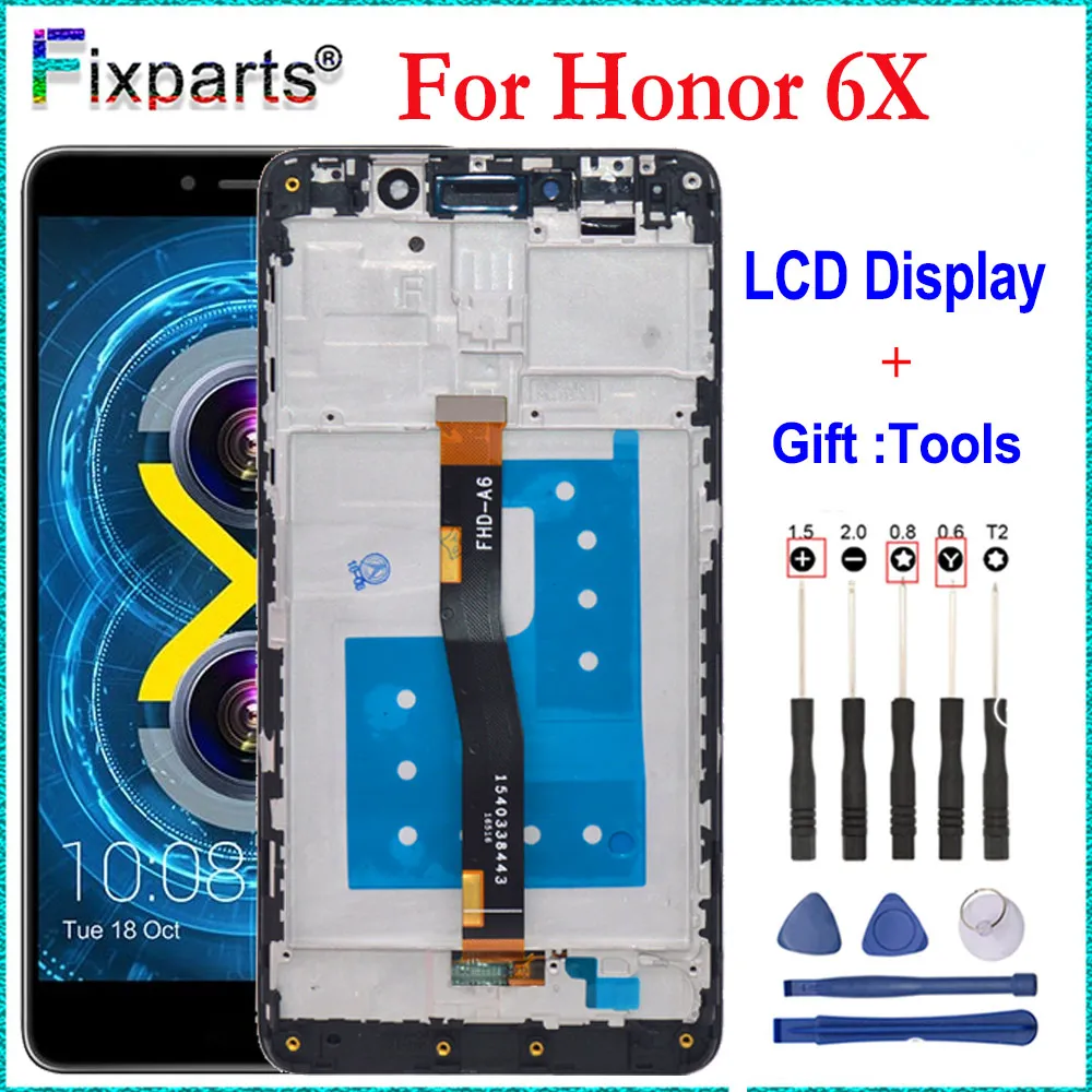 

For Huawei Honor 6X LCD GR5 2017 Display Touch Screen Digitizer BLN-AL10 BLL-L22 BLN-L21 For Huawei Mate 9 Lite LCD With Frame