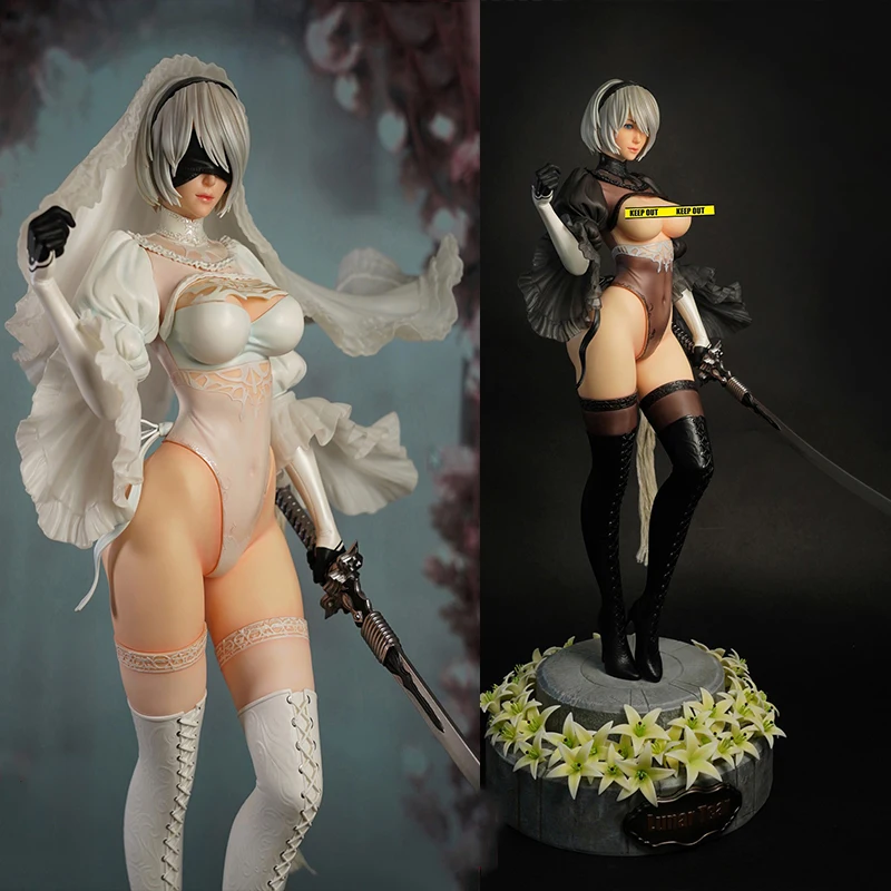 

MOONLIGHT STUDIO MLS003 1/4 Sexy NieR 2B Wedding Statue about 50cm Figure Model Doll with Platform for Collection Toy