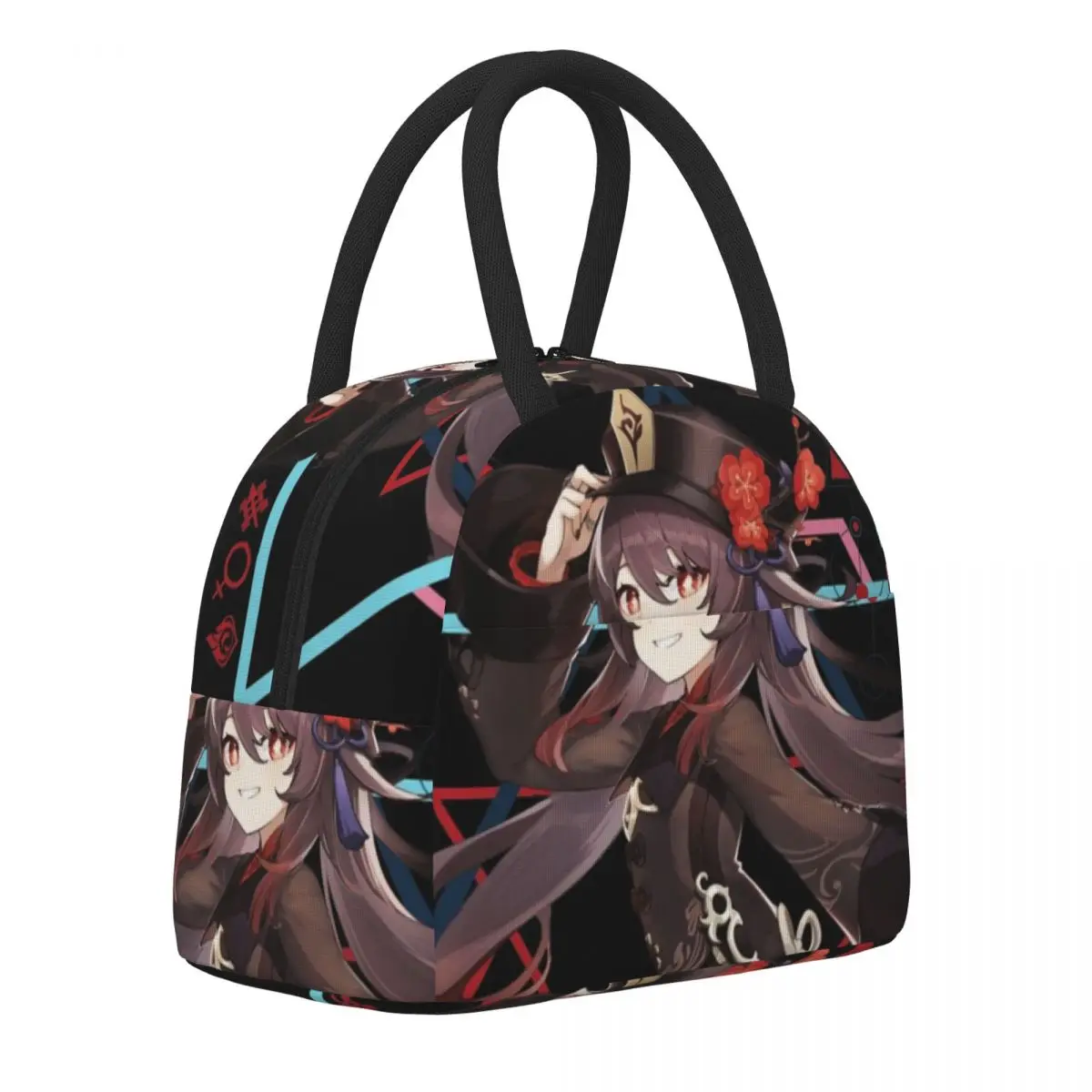 

Genshin Impact Hu Tao Sacred Geometry Design Lunch Bag Boy Game Office Lunch Box Custom Thermal Lunch Bags Portable Cooler Bag