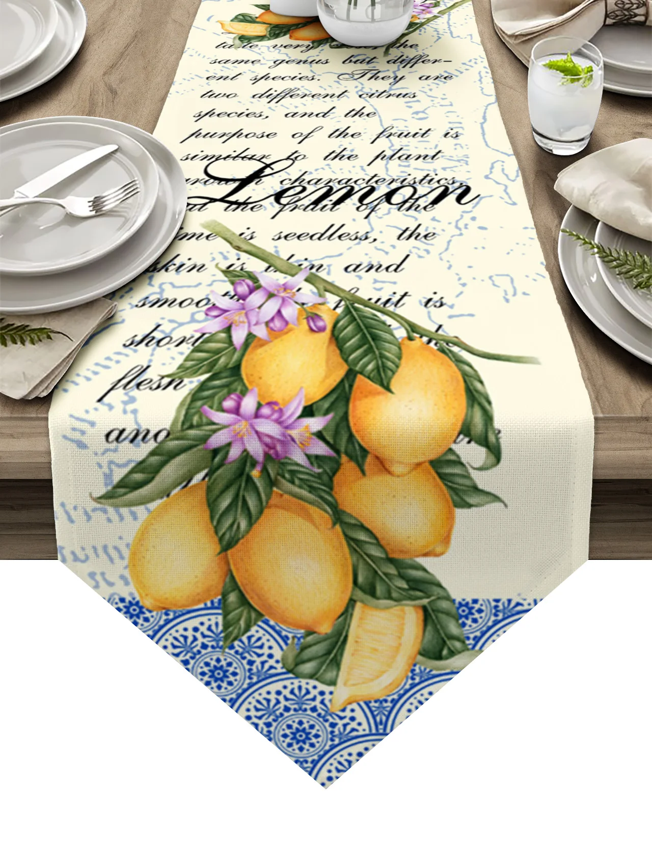 

Moroccan Retro Butterfly Lemon Coffee Table Decor Tablecloth Wedding Decoration Dinning Table Decoration Table Runner