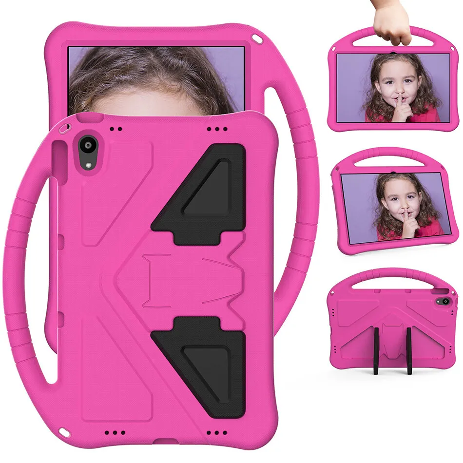 

Folding Funda Stand Shockproof Case for Motorola Moto Tab G70 11 inch Kids Protective Cover with EVA Handle