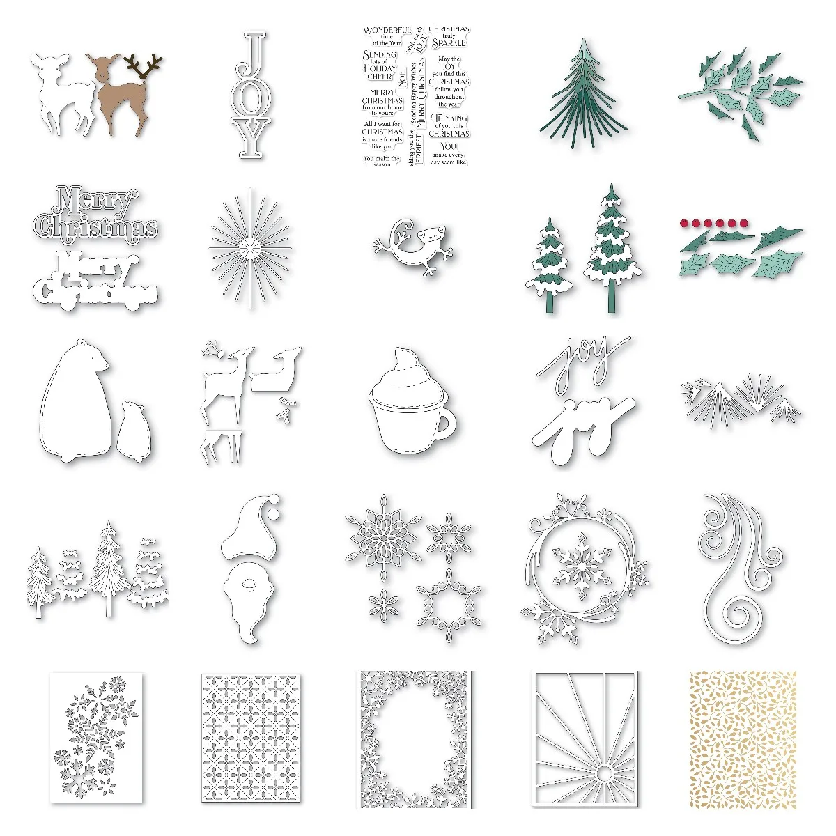 

Light Deer Tree Bear Metal Cutting Dies Hot Foil Stamps For Diy Scrapbooking Crafts Maker Photo Album Template Handmade