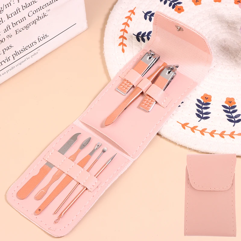 8 шт. профессиональные кусачки для ногтей и кутикулы с футляром маникюрный набор