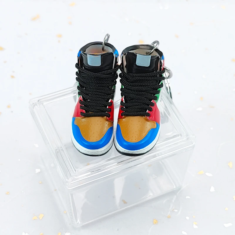 

3D fashion sports shoes model keychain backpack decoration small pendant