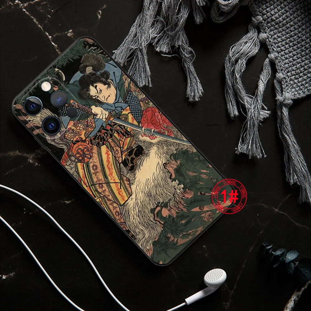 Японский самурайский мягкий чехол 130F для Redmi Note 11 11S 10 10T Pro Max 10S 9T 9 9S 8 8T 7 Xiaomi Mi 11I 12 12X