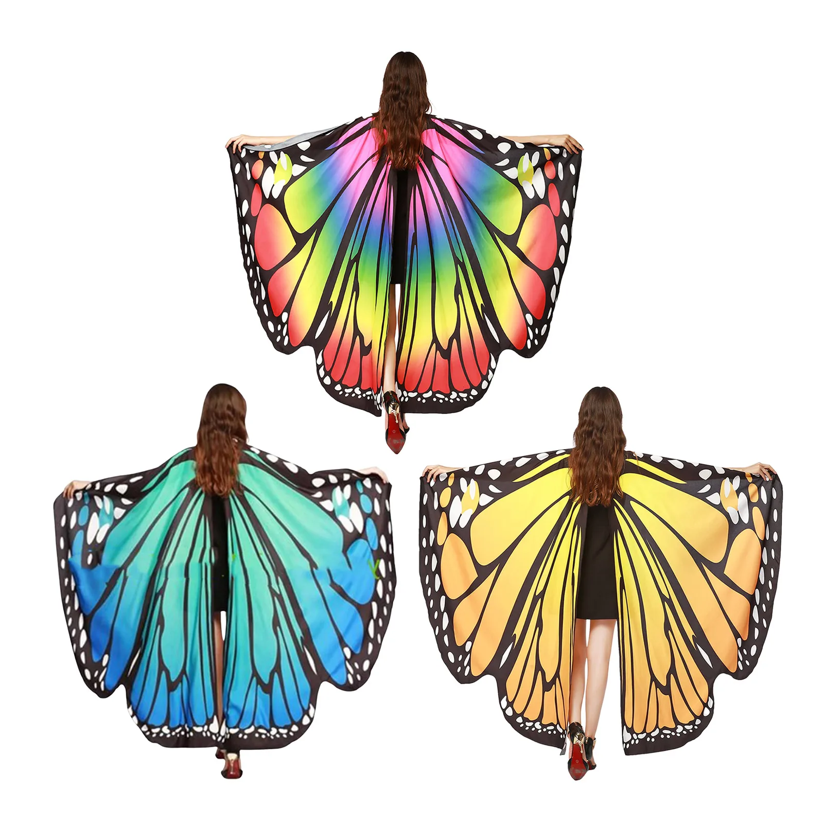 

Butterfly Wings Costume Adult Carnival Costumes Butterfly Wings Costume Poncho For Halloween Fancy Dress Party Cosplay