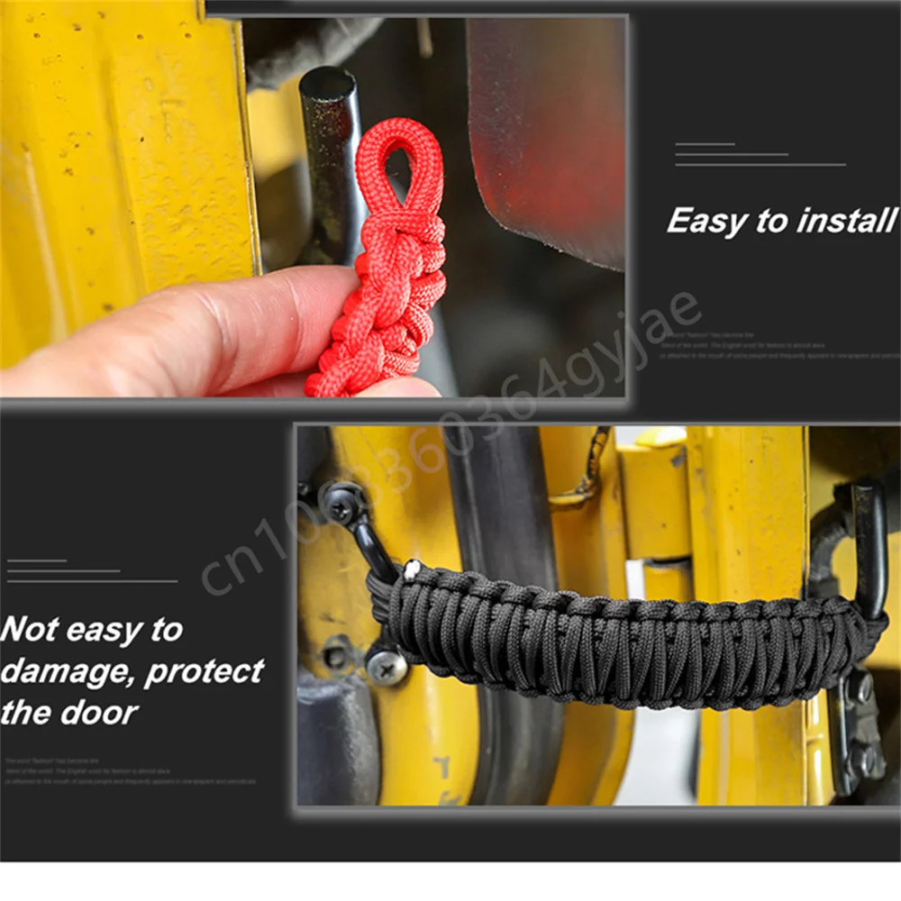 Ограничитель двери Ремешок Защита позиционирование тканый канат для Jeep Wrangler CJ YJ
