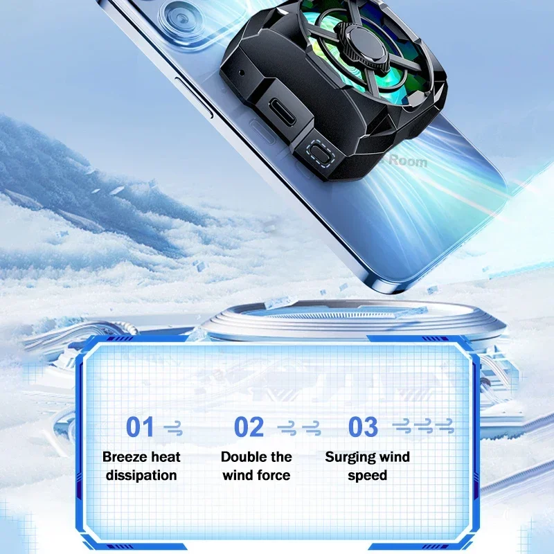 AL16 Универсальный кулер для мобильного телефона с воздушным охлаждением