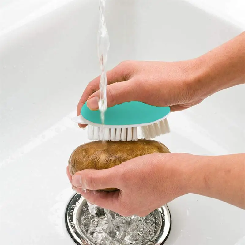 

Dirt Remove Brush Fruit And Vegetable Clean Kitchen Cleaning Brush Bendable Dish Scrubber Kitchen Gadgets Potato Fruits Helper
