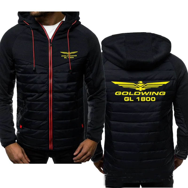 

Men's Hoodies GOLDWING GL 1800 Logo Coat Zipper Hooded Jacket Cotton Coat Slim Fit Fashion Thicken Warm Outwear Man Tracksuit