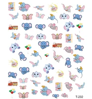 disney anime dumbo stitch nail stickers nail art accessories mickey mouse star delu 3d stickers nail parts nail art supplies