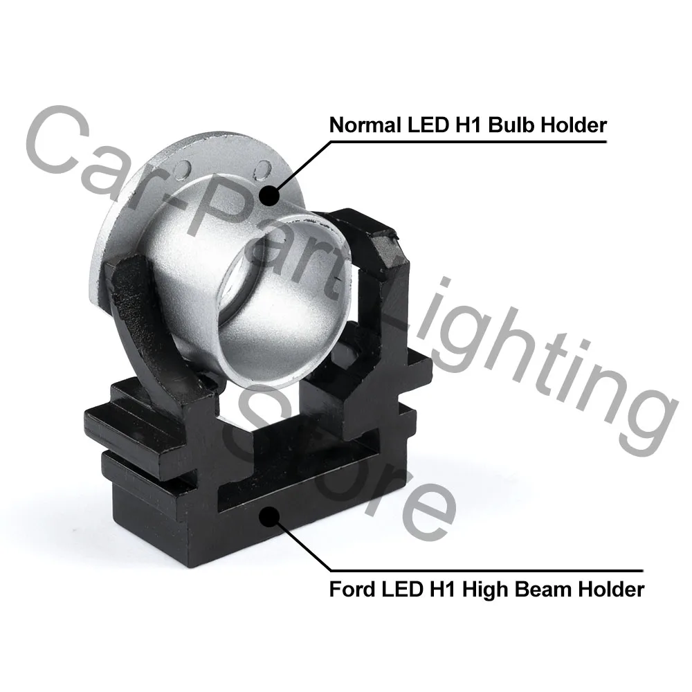 

2 шт. H1 автомобильная светодиодная лампа, цоколь, адаптер, держатель, разъем для автоматического фиксатора фар для Ford Focus MK1 2 3 Mondeo MK4 Fiesta