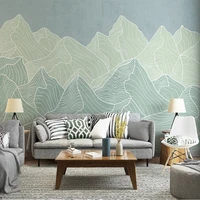 custom any size mural wallpapr modern 3d abstract lines mountain landscape living room tv background wall decor papel de parede