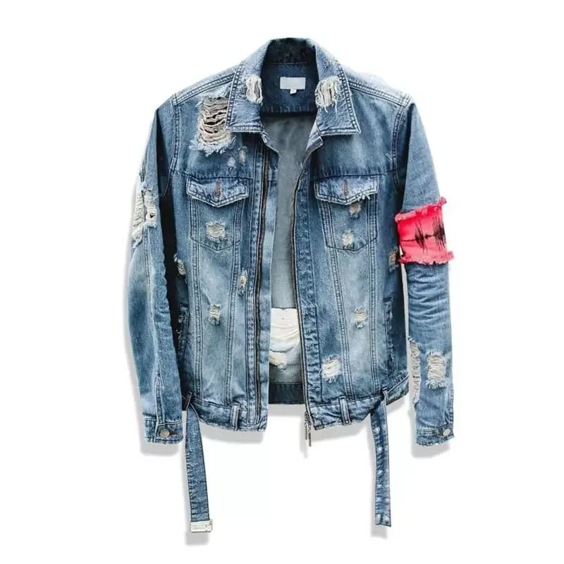 

NEW IN Vintage Denim Jackets Men Slim Fit Solid Color Casual Mens Jeans Coat 2019 Fashion Vintage Clothes for Men Black Blue