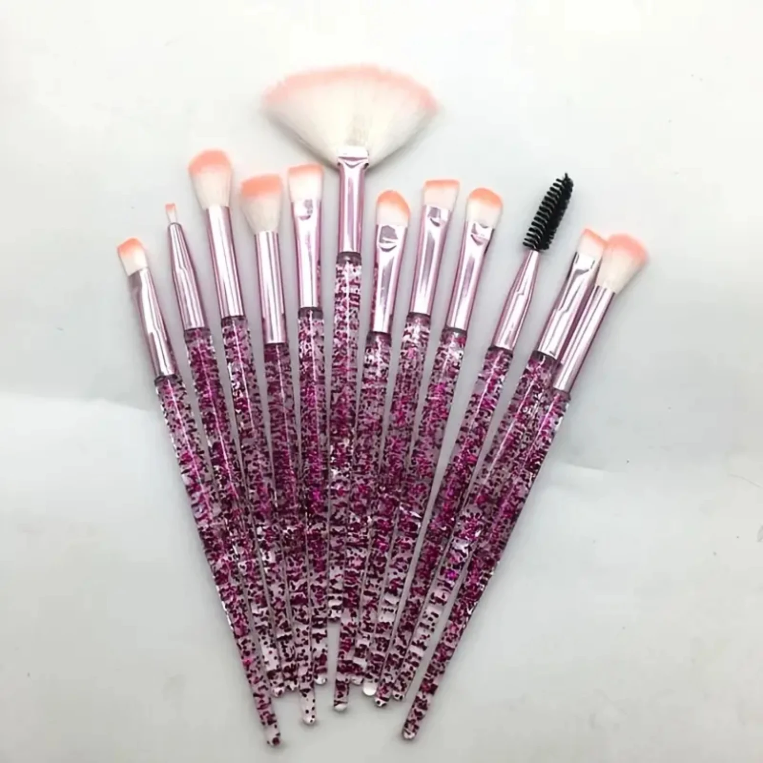 Crystal Handle Makeup Brushes Set 12pcs Professional Large Loose Face High Quality Brush Kit for Women Essenti
