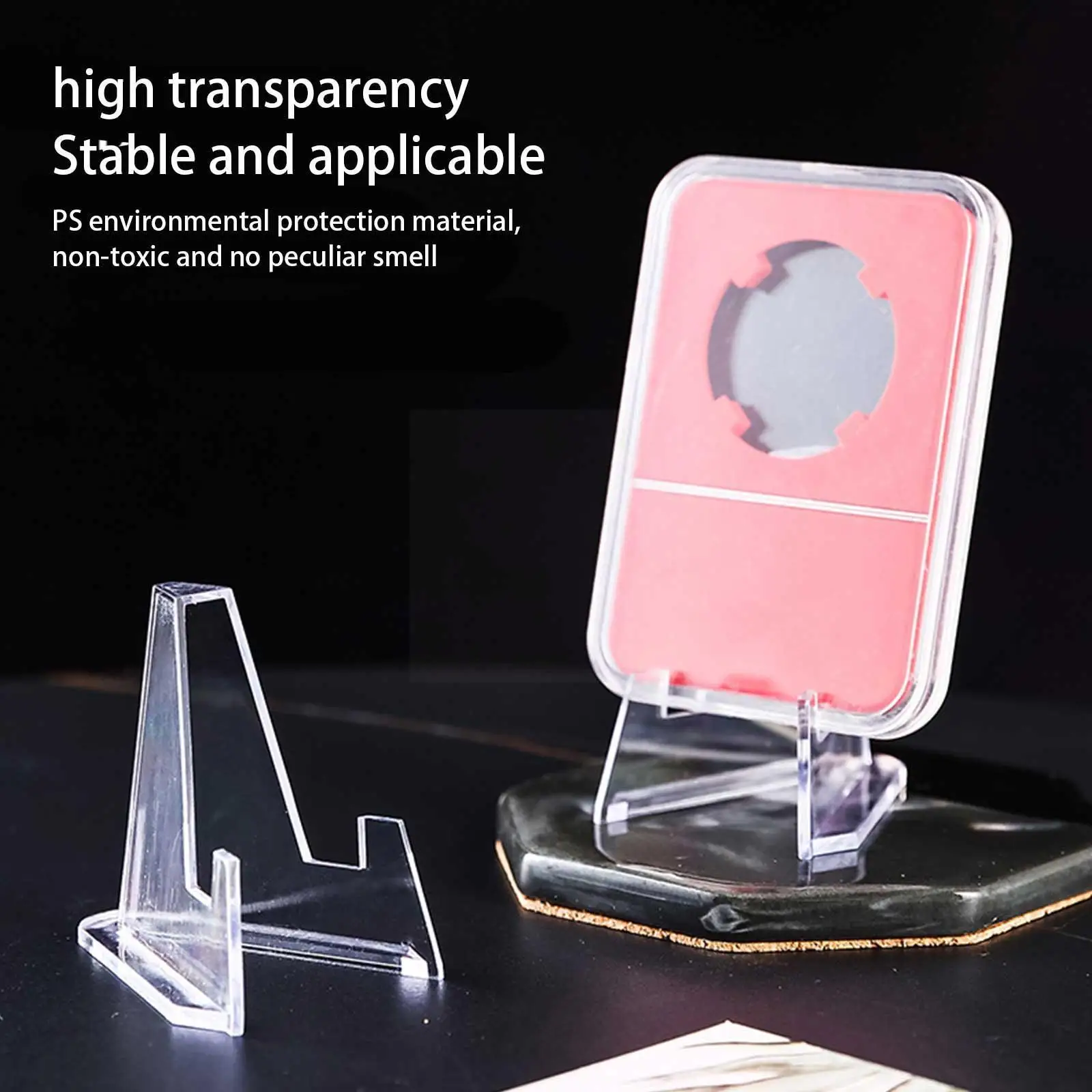 

Clear Acrylic Display Stand Holders Small Easel Rack Holder Coin Card Rack Mini Stand Art Commemorative Capsule Display P1a8