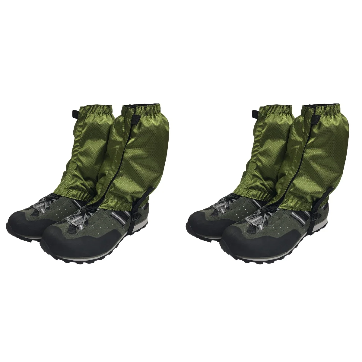 

2 Pairs Snow Gaiters Lightweight Waterproof Ankle Gaiters for Outdoor Hiking Walking Climbing (Dark Green)