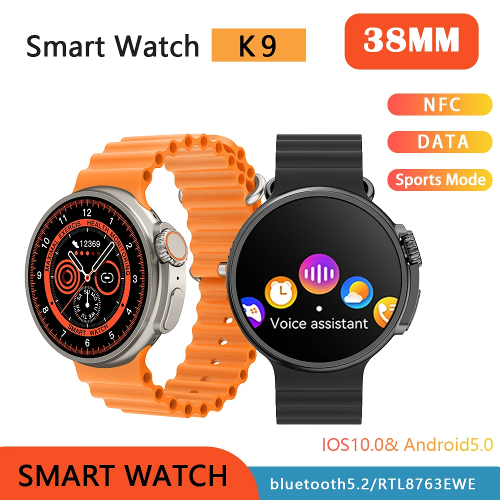 Новые умные часы 2023 NFC Умные часы Bluetooth для мужчин и женщин Беспроводная зарядка Фитнес Браслет HD Экран Спорт Умные часы IOS