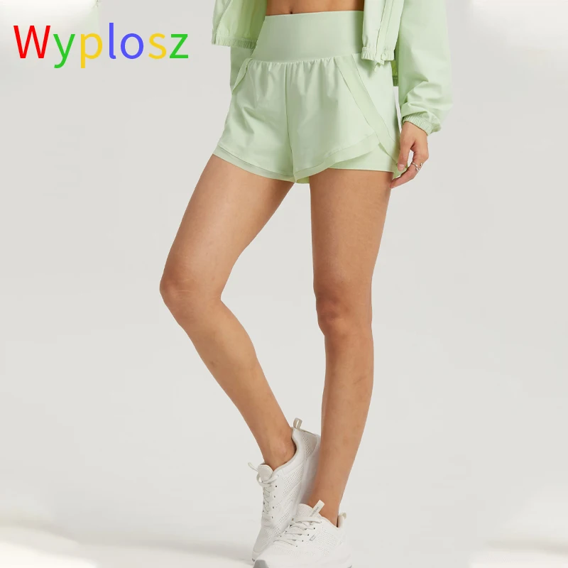 Wyplosz Yoga Sports Shorts Cycling Athletic Gym Fitness Women Loose Spliced Quick Drying Irregular Splicing Sunscreen Outdoor