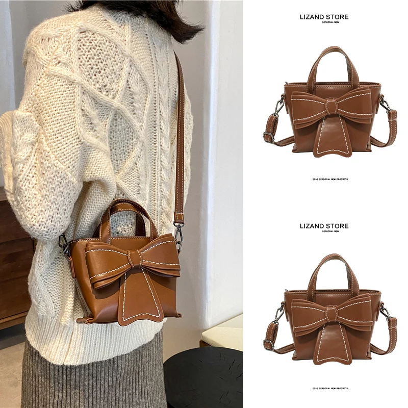 

2022 Small Bag for Women Summer New Trendy Japanese and Korean Fashion Bowknot Portable Personal Leisure Cross Body Bucket Bag