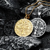 exorcism men necklace cspb amulet 316l stainless steel pendant chain religion rock punk hip hop for male jewelry gift wholesale