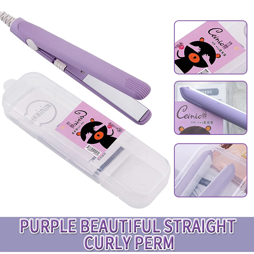

MIni Hair Straightener for Girls 2 IN 1 Hair Iron Straightening Irons Wet&Dry Hair Curler Portable Flat Iron for Women Hair Wave