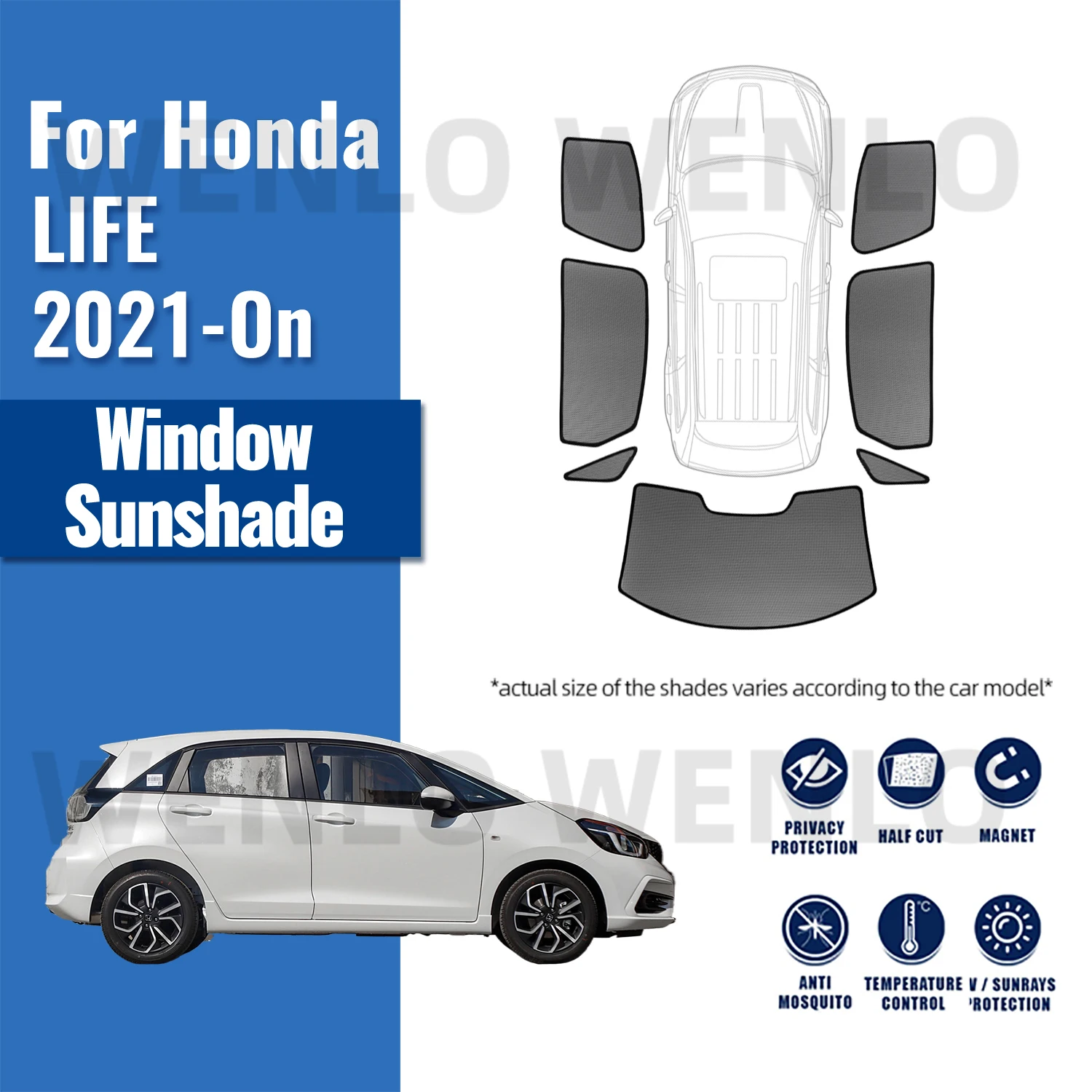 Для Honda LIFE 2021 2022 2023 2024 автомобильный солнцезащитный козырек передняя и задняя