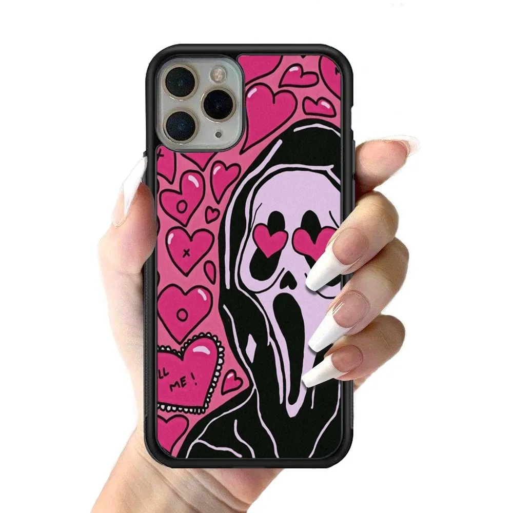 Ghostface Horror Scream Art Phone Case Silicone PC+TPU Case For IPhone 14 11 12 13 Pro Max 8 7 6 Plus X XR Hard Fundas