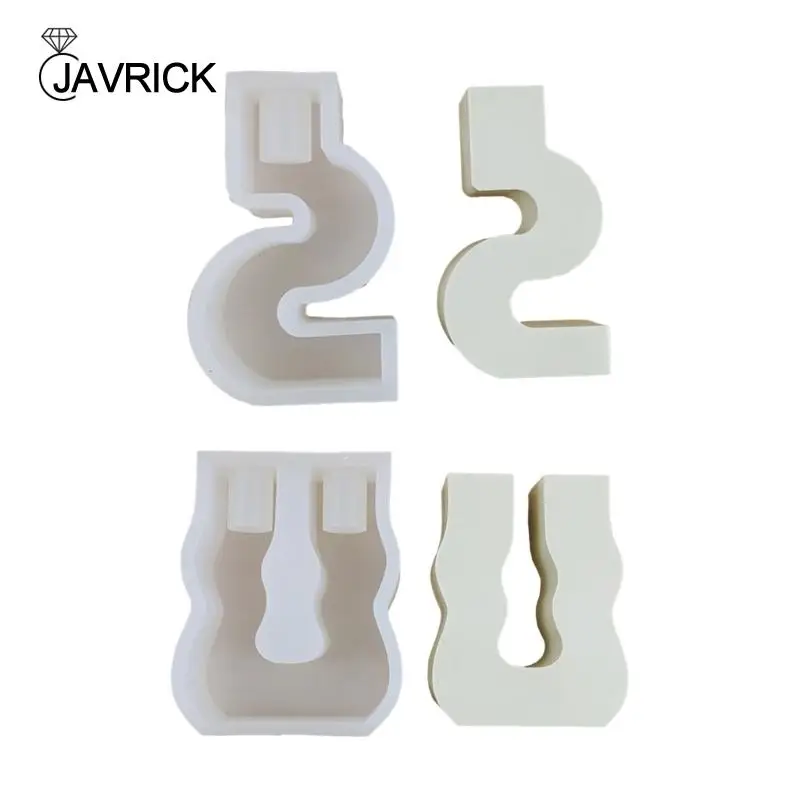 

Подсвечник в форме буквы «сделай сам», S-образный подсвечник, держатель для гипсовой смолы, форма для подсвечника ручной работы, декоративна...