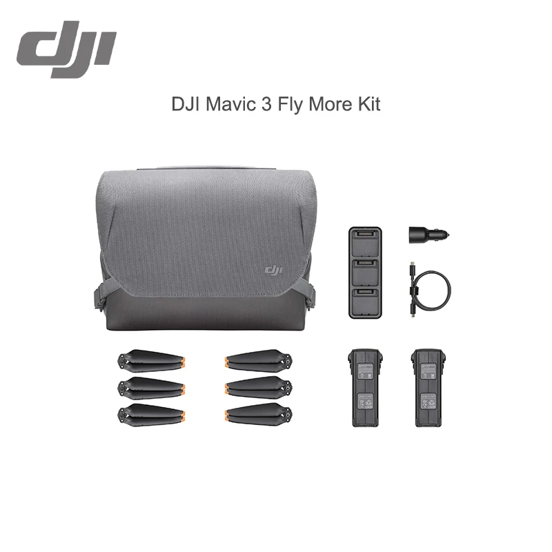 

DJI Mavic 3 Fly More Kit Include 2 intelligent flight batteries 100W Charging Hub 65W Car Charger Shoulder Bag and Propellers