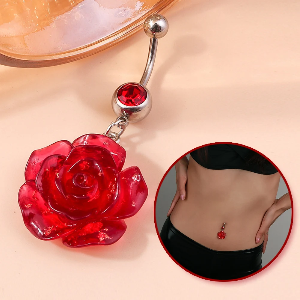 

Navel Jewelry Navel Ring Fashion Jewelry Rose Navel Nail Belly Navel Nail Crystal Navel Nail Pierced Jewelry