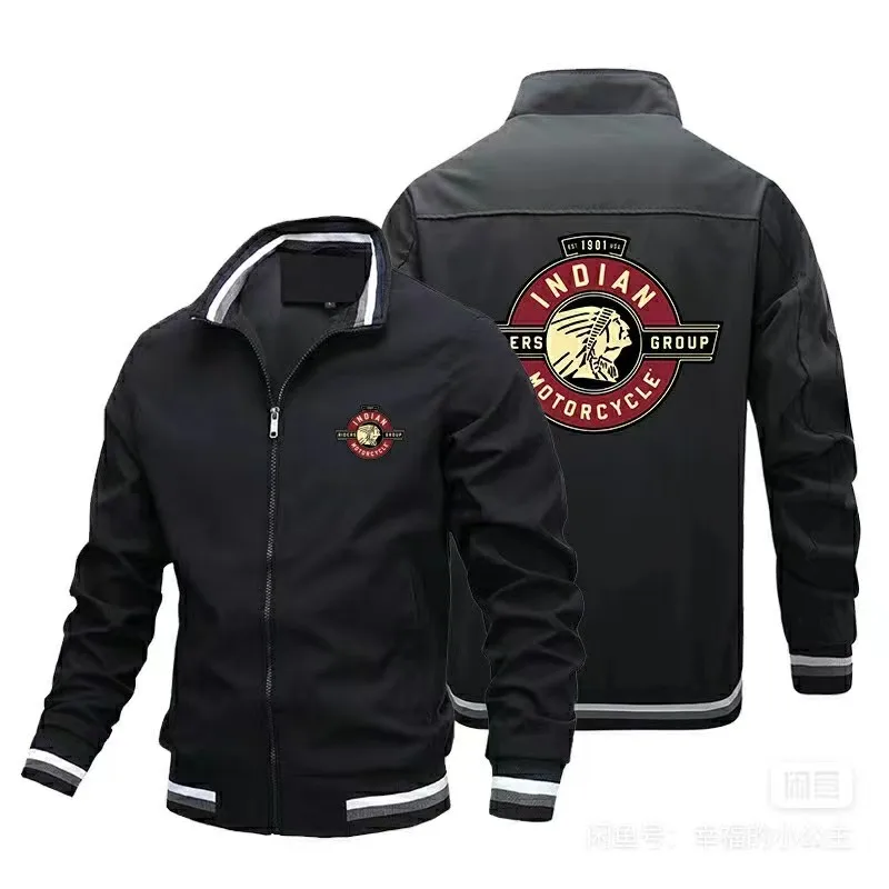 

High qQuality Retro INDIAN MOTORCYCLE Racing Jacket Windproof Protective Jacket Pilot Military Jacket Jogging Sportswear For Men