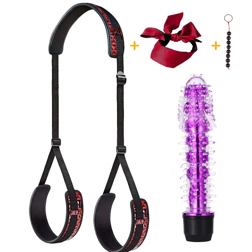 Кровать SM наручники и фетиры ремни для бондажа секс-игрушки взрослых