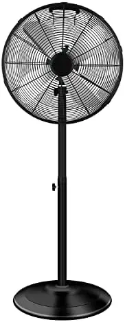 

Inch High Velocity Stand Fan, Adjustable Heights, 75°Oscillating, Low Noise, Quality Made Fan with 3 Settings Speeds, Heavy Dut