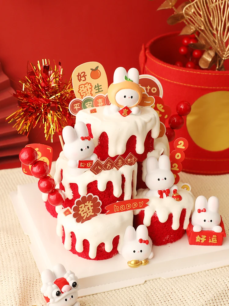 Украшение для торта в виде пасхального кролика украшения животных украшение