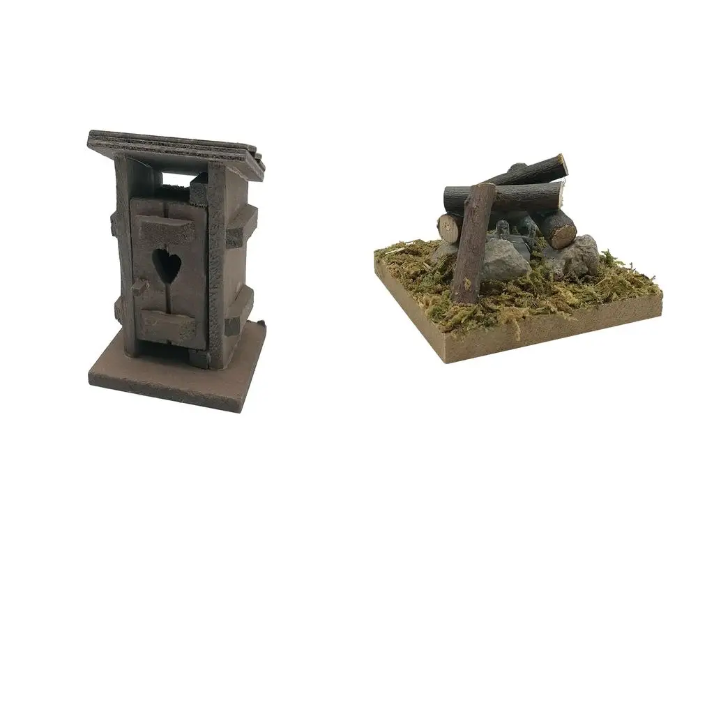 

2x 1:12 Miniature Dollhouse Home Yard Decor Set Fairy Garden Accessories