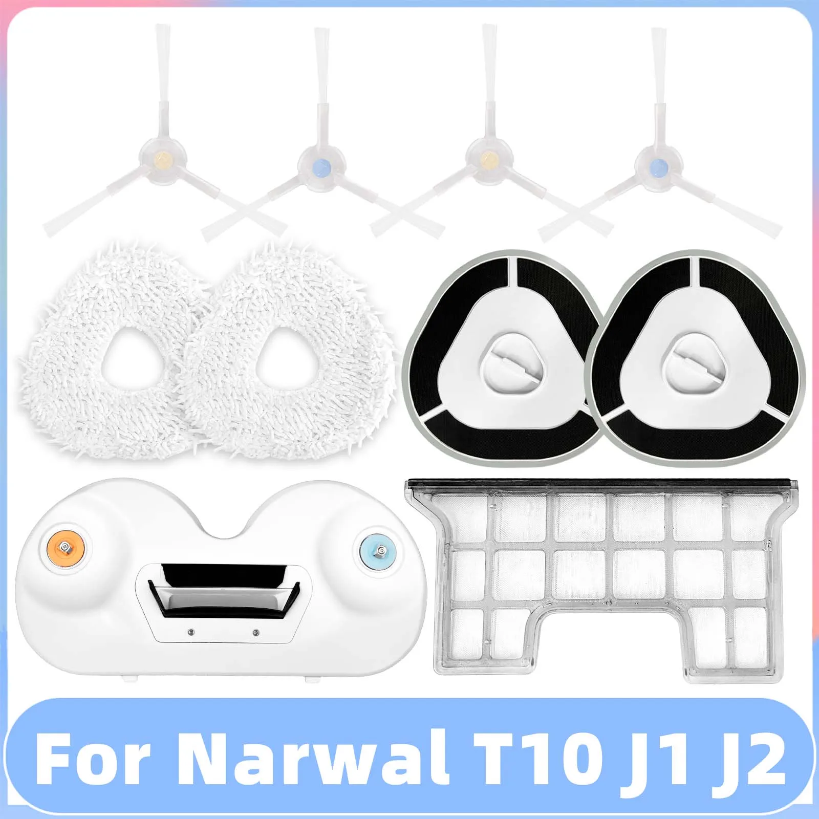 

Spare Part For Narwal T10 YJCC007 J1 J2 Vacuum Cleaner Side Brush Bracket Mop Cloths Rag Mopping Module Replacement Accessory