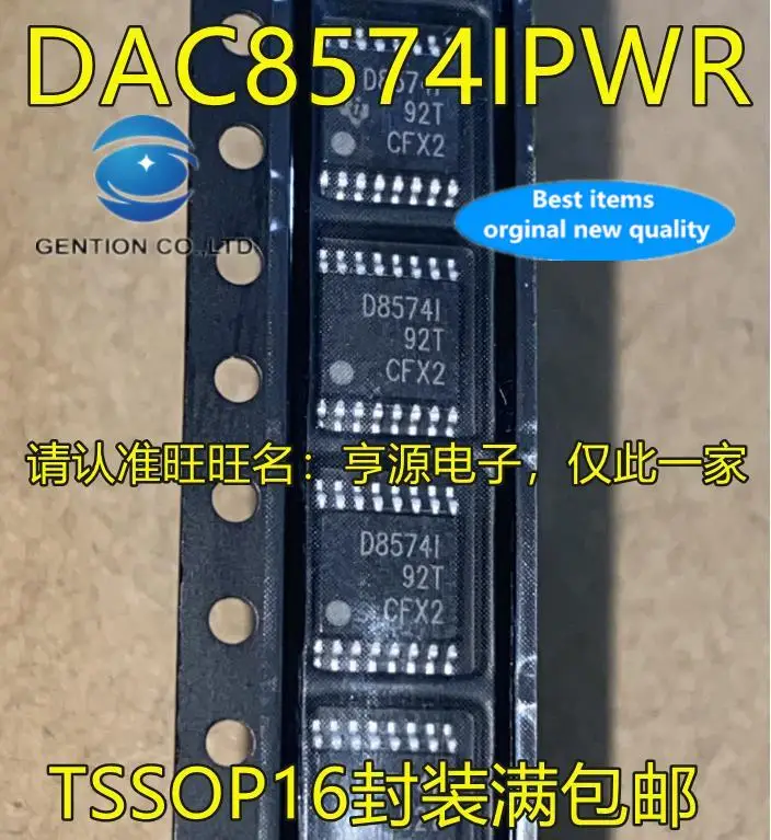 

5pcs 100% orginal new DAC8574 DAC8574IPWR D8574I TSSOP16 Digital to Analog Converter IC