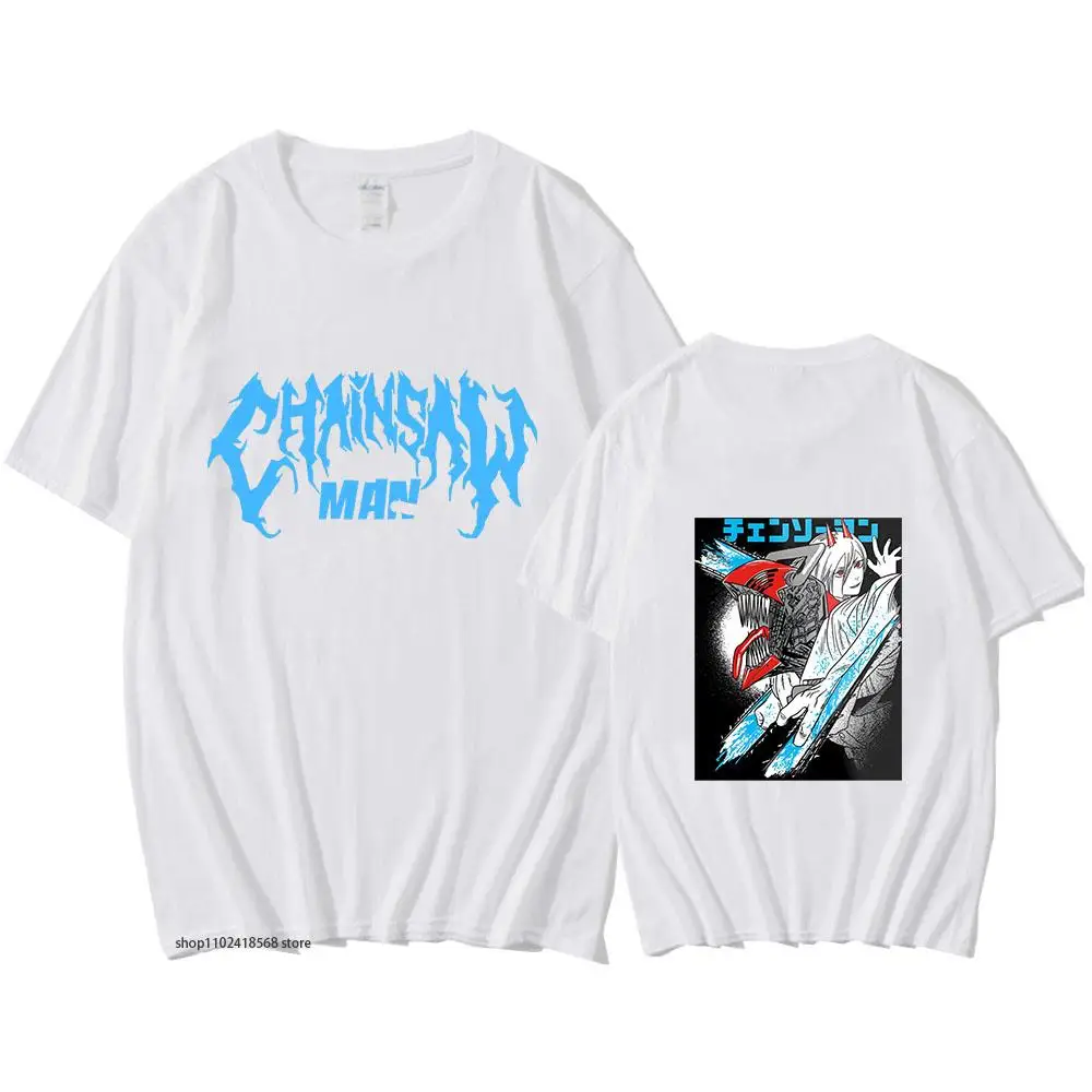 

Anime Chainsaw Man Warrior T-Shirts Men Shirt Short Sleeve Clothes Graphic Y2k Tops Streetwear Women Unisex Clothing 100% Cotton