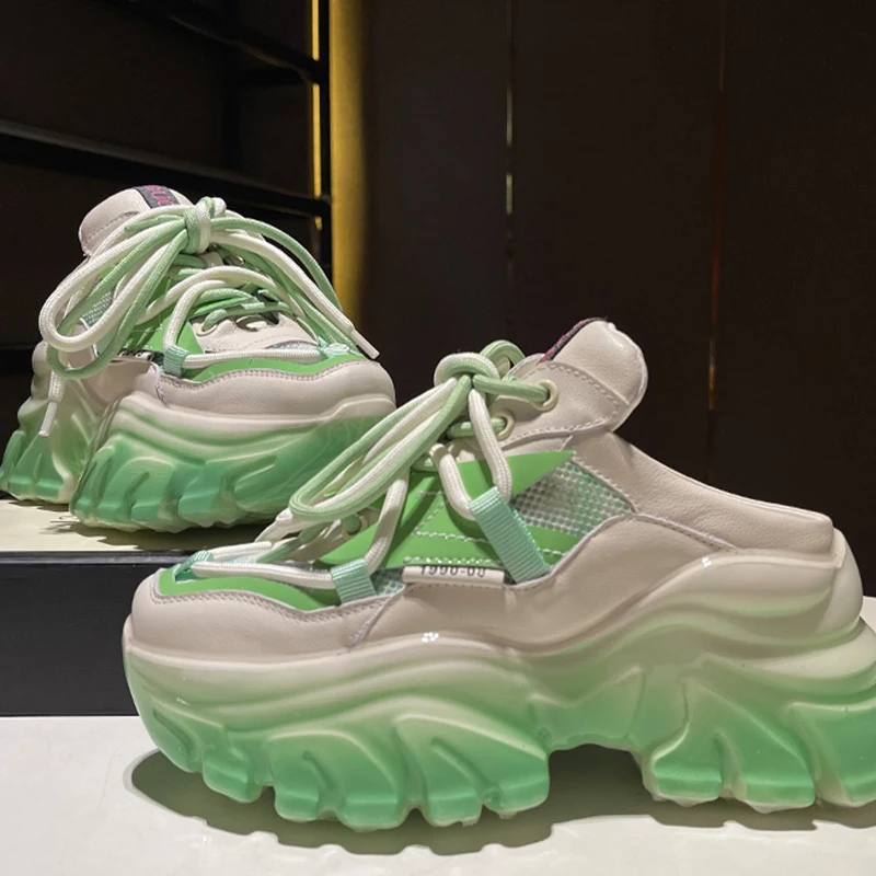 

Women Summer New Mesh Sneakers Designer Brand Sports Running Shoes 2022 Women Fad Platform Slippers Breathable Casual Sandals