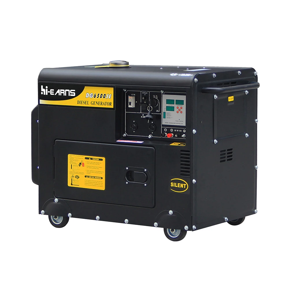 JAVarns 5 кВт электрический запуск бесшумный die-sel генератор с воздушным охлаждением